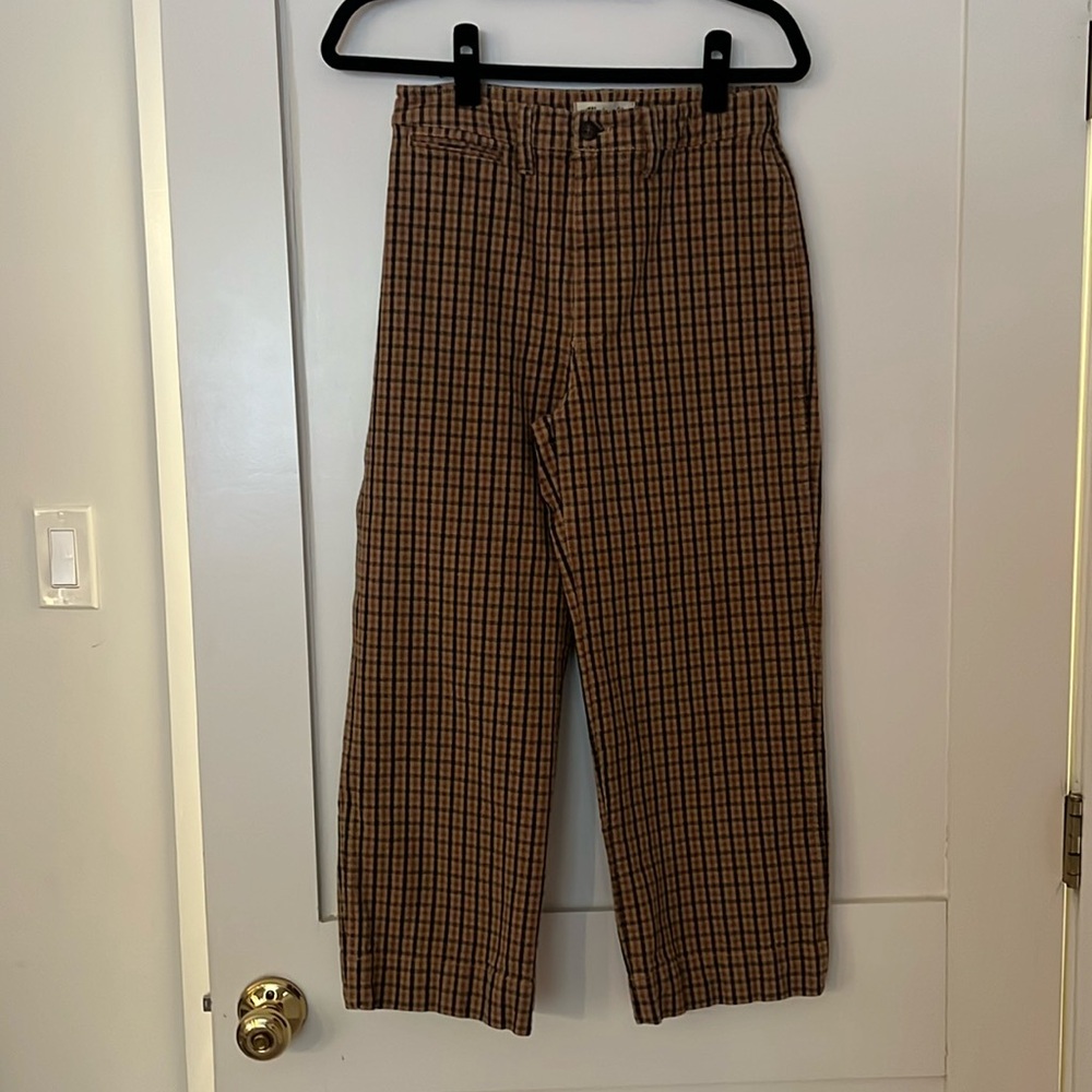 Madewell Slim Emmett Wide Leg crop pants